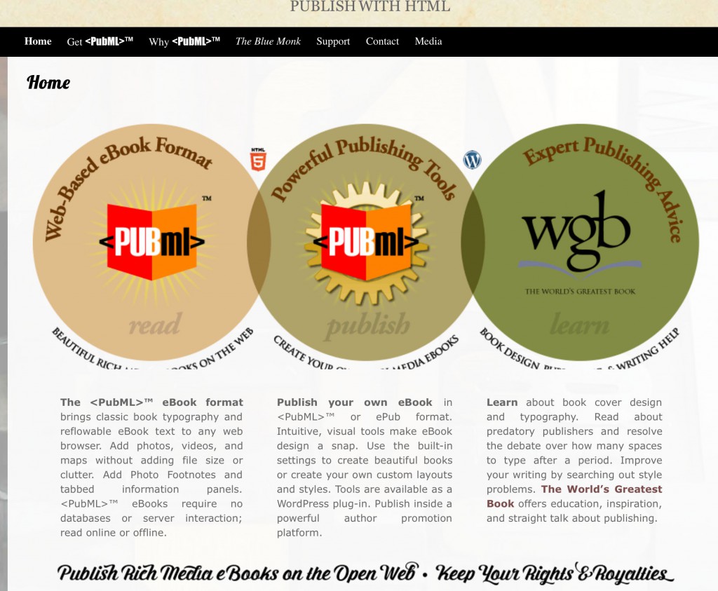 Die Homepage von PubML